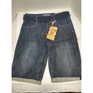 NEW FLYPAPER LIGHT WASH ROLLED JEAN SHORTS SZ 18 FL277ASBZ